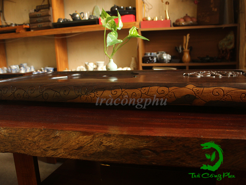 Khay Trà Nguyên Khối Gỗ Cẩm Lai - KGNK